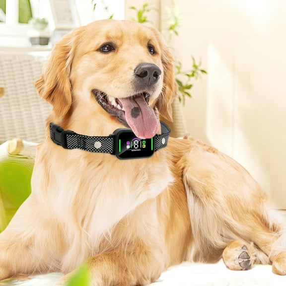 Bark Collar with 4 Adjustable Modes IP67 Waterproof Dog Bark Collar Rechargeable Barking Collar Effective Stop Barking Dog Collar for Small Medium Dogs Black