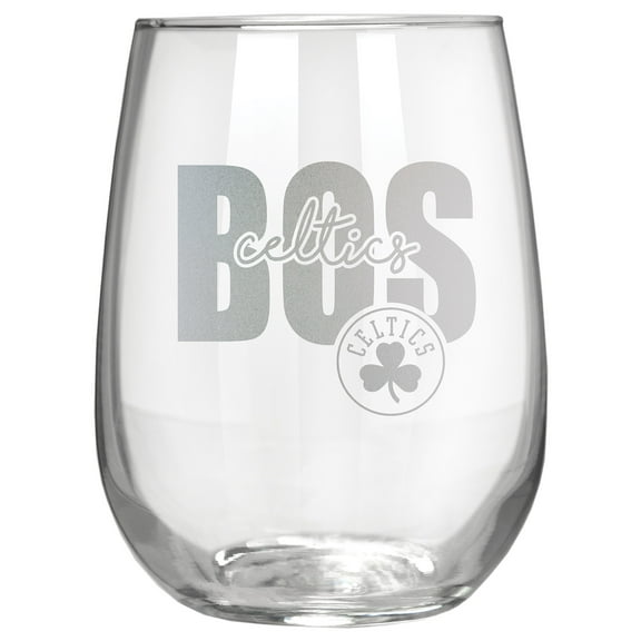 Boston Celtics Etched 17oz. City Stemless Wine Glass