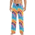 thumbnail image 3 of Tye Dye Mens Pajama Pants Cotton Elastic Waistband Lounge Sleep Pajama Bottoms Pj with Pocket, 3 of 7