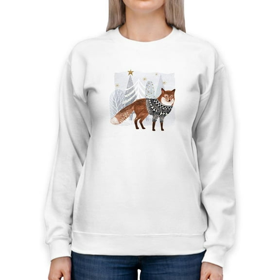 Cozy Woodland Animal I Sweatshirt Women -Victoria Borges Designs, Female Small