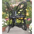 thumbnail image 4 of Flower House Indoor Outdoor Metal Butterfly Chair for Patio & Garden, Black, 4 of 4