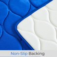thumbnail image 4 of Oval Shaped Design Embossed Solid Color Memory Foam Soft Bathroom Rug Non-Slip PVC Backing, 4 of 6