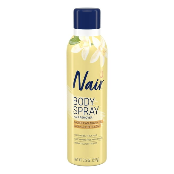 Nair Hair Remover Body Spray, Arm, Leg and Bikini Hair Removal Spray, 7.5 Oz Can
