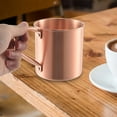 thumbnail image 4 of Pure Copper Mug Solid Smooth Without Inside Liner For Cocktail Coffee Beer Milk Water Cup Home Bar Drinkware Cool,1x Mug Cup,Photo Color, 4 of 9