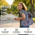 thumbnail image 6 of DISNIMO Cat Planet Print Large Capacity School Backpack, Lightweight with Multi Compartments & Side Pockets, Durable Daypack for Elementary & Middle School Students, 6 of 7