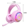 thumbnail image 3 of Gaming Headset Wired, Dual-Channel, 50MM Speaker Unit, Surround Sound, Colorful Breathing Light, 360° Retractable Mic, Comfortable Ear Cups, 3.5mm Plug, for Desktop Computer Laptop, 3 of 8