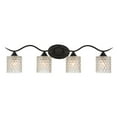 thumbnail image 5 of Vanity Art Elegant Cut Crystal Glass 4 Lights Dimmable Matte Black Vanity Light for Mirror Hallway Living Room | Modern Wall Lighting with Clear Glass Shade Bathroom Light Fixtures W2004BK-C01, 5 of 5