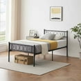thumbnail image 2 of Twin/Full/Queen/King Size Metal Platform Bed Frame with Headboard and Footboard, Heart Shaped Bed Frame, 12.2 Inch Under Bed Storage, Steel Slat Support, No Box Spring Needed, Easy Assembly, 2 of 9