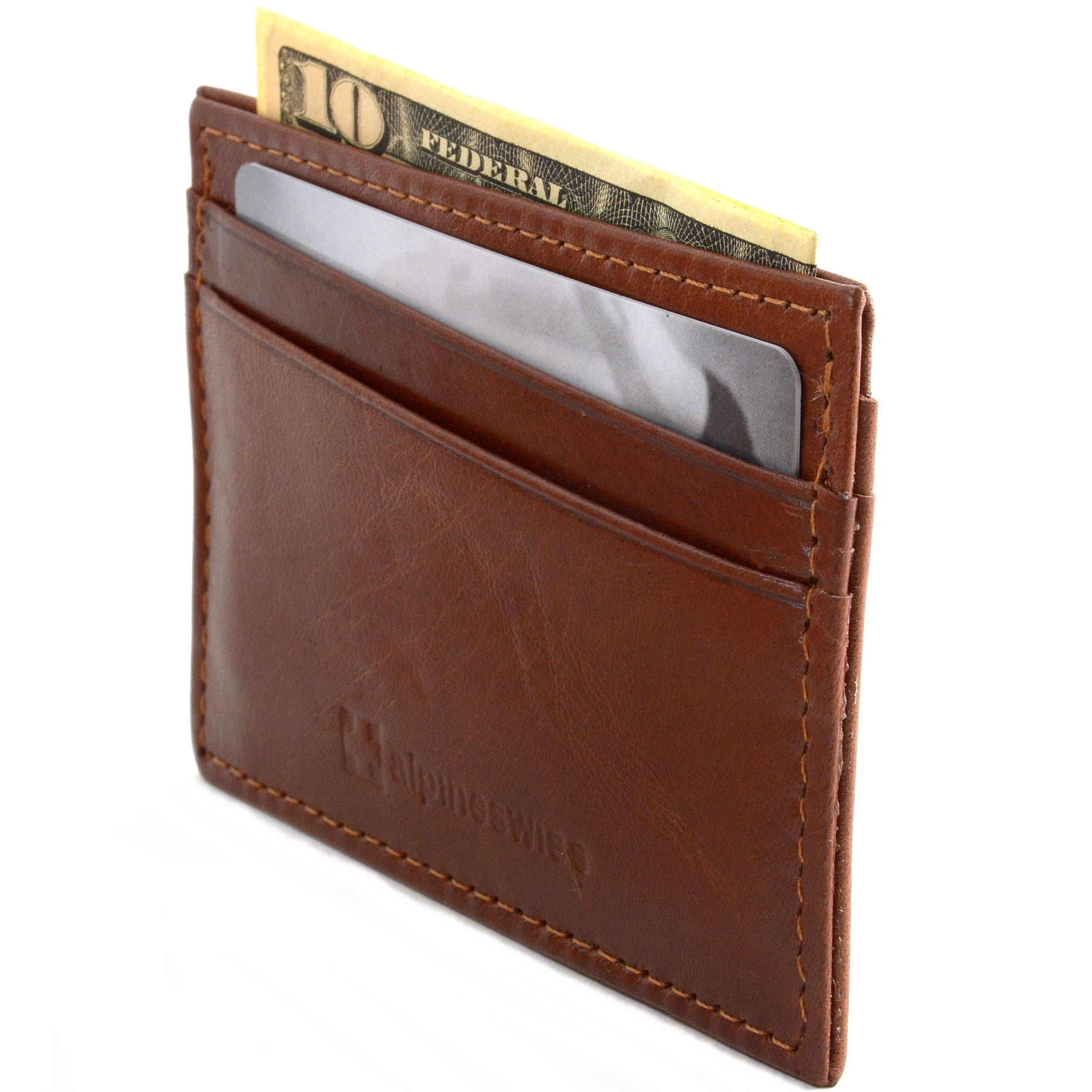 mens leather card case wallet