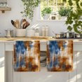thumbnail image 4 of Blue Brown Kitchen Towels Set of 2, Vintage Minimalist Abstract Aesthetic Boho Art Absorbent Dish Towels for Kitchen, Microfiber Hand Towel, Quick Drying Tea Towel for Cleaning Decorative Dishcloths, 4 of 7