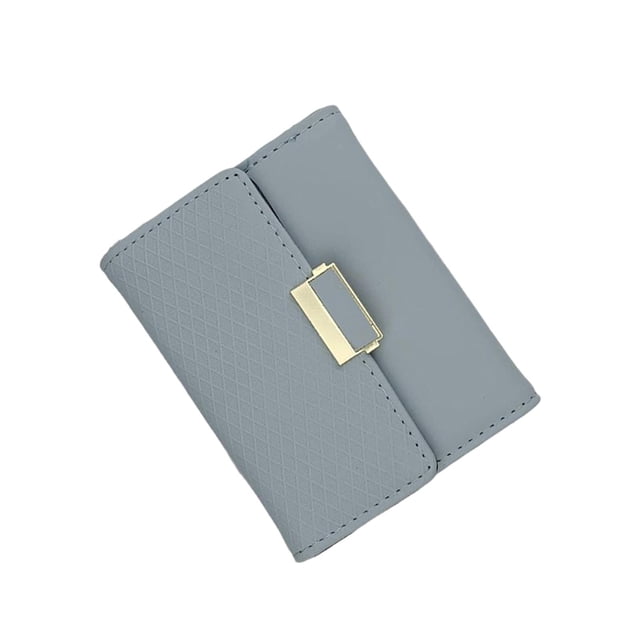 Cartera con clip de bolsillo Cartera triple Capacidad adicional, almacenamiento minimalista, viaje duradero, conveniencia portátil pequeña moda PU, Azul Fernando Cartera delgada para mujer