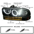 thumbnail image 3 of Spec-D Tuning Smoke LED Halo Projector Headlights + LED Bumper Lights Compatible with 1998-2004 Chevy S10 Pickup, 1998-2004 Chevy Blazer, Left + Right Pair Headlamps Assembly, 3 of 6