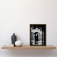 thumbnail image 2 of A Couple Under an Umbrella Black and White Photo Artwork Framed Wall Art Print A4, 2 of 4