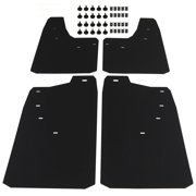 Red Hound Auto Compatible with Chevrolet GMC Silverado Sierra 1999-2007 1500 2500 3500 Mud Flaps Guards Splash Custom Fit Includes Hardware Front and Rear 4 Piece Left and Right Full Set Extra Long