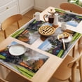 thumbnail image 5 of Steam Train Placemats Set&nbsp;of&nbsp;12 Hose Tree Nature Landscape Countryside Heat Insulation Washable Place Mats, Non-Slip Table Mats for Dining Table Party Kitchen Decor,13x19 Inch, 5 of 9