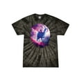 thumbnail image 1 of Wild Bobby, Galactic Space Cat Riding a Llama, Animal Lover, Tie-Dye Tees, Spiral Black, Small, 1 of 3