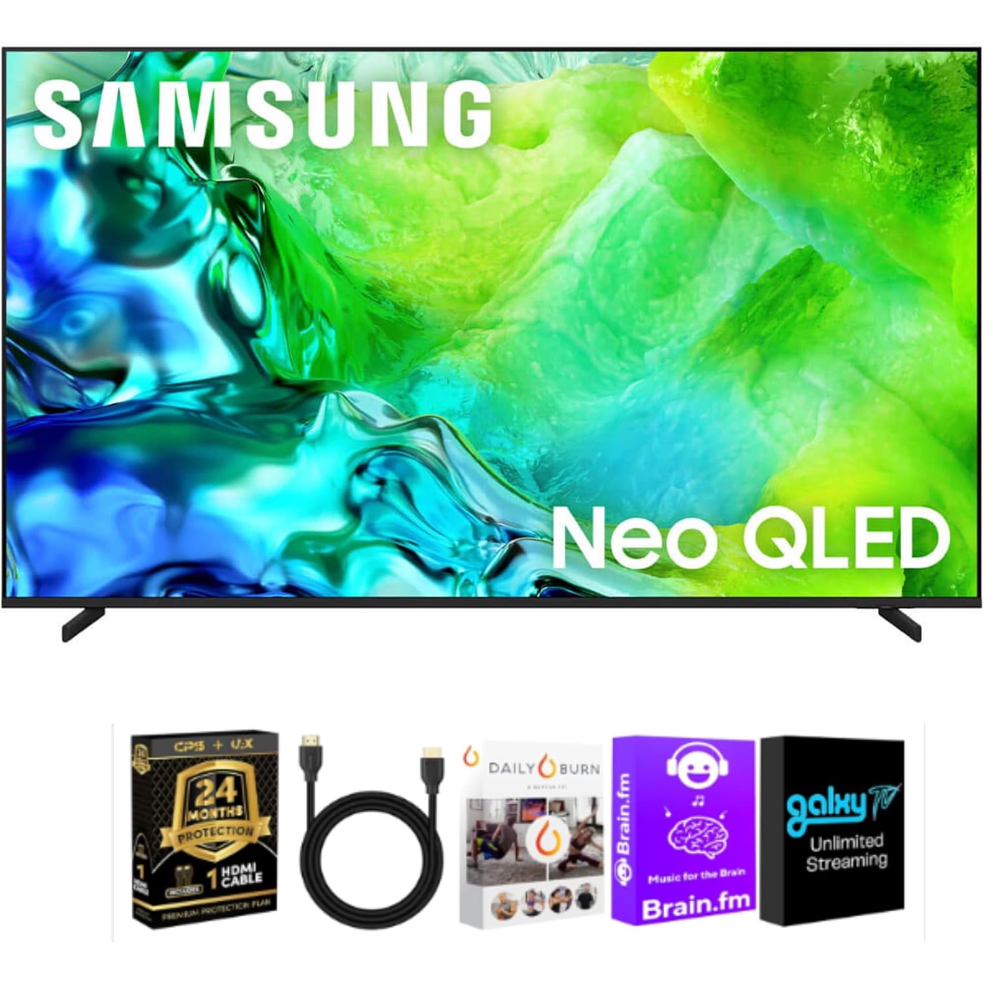 Samsung 100" QN80H 4K Smart TV Bundle, QN100QN80HK1