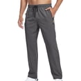 thumbnail image 3 of Mens Sweatpants with Zipper Pockets Quick Dry Athletic Pants for Workout Running Gym Track Casual Wear | Zenithor,Dark Gray L, 3 of 6