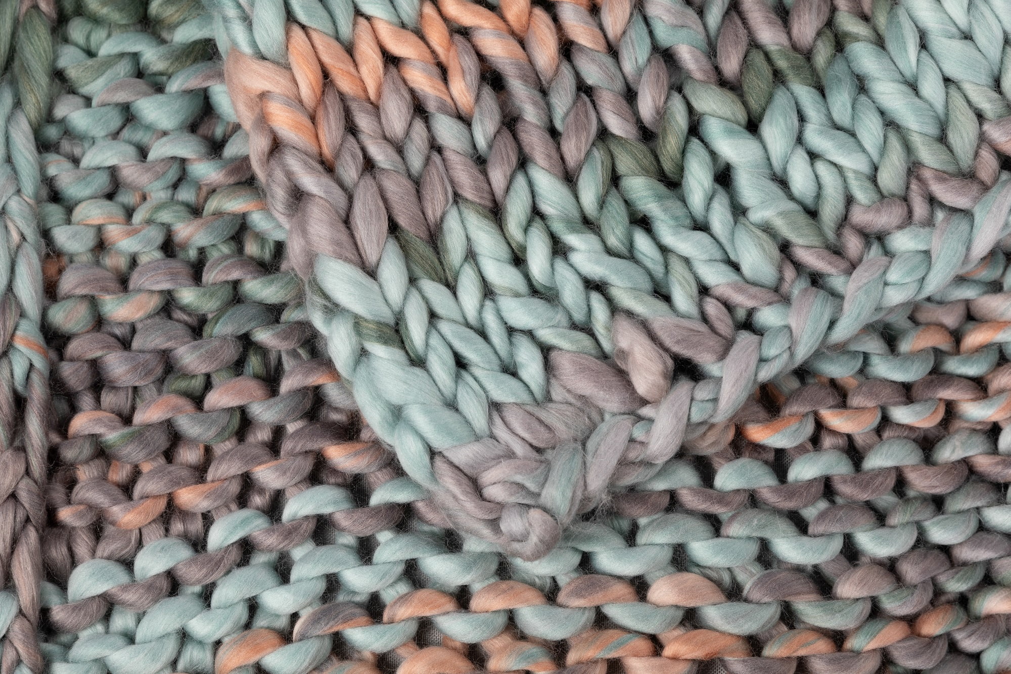 Silver One International Chunky Knitted Throw Blanket, Dusty Soft Hues, 50" x 60"