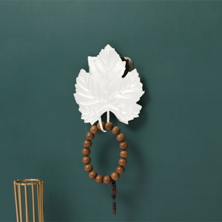 

Mittory Creative Metal Leaf Hook Cloakroom Entrance Key Rack Without Mark And Nail