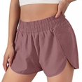 thumbnail image 1 of Abcnature Plus Size Shorts, Womens Athletic Shorts, Women Solid Running Shorts, Sport Elastic Waist Workout Pocket Shorts, Comfy Beach Shorts, Yoga Pants, Cycling Sport Shorts Wine L, 1 of 3