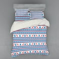 thumbnail image 2 of Ambesonne Christmas Bedding Set 3 Pcs, Folk Knit Style Art, Twin, Red Blue, 2 of 3
