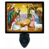 Christmas Decorative Photo Night Light Plus One Extra Free Switchable Insert. 4 Watt Bulb. Image Title: Gifts for the Newborn King. Light Comes with Extra Bulb.