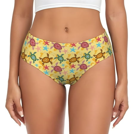 Womens Underwear - Sea and Sand No Show Seamless Underwear for Women  Kawaii Soft Stretch Women s Panties  Hipster Ladies Panties Bikini Underwear Briefs