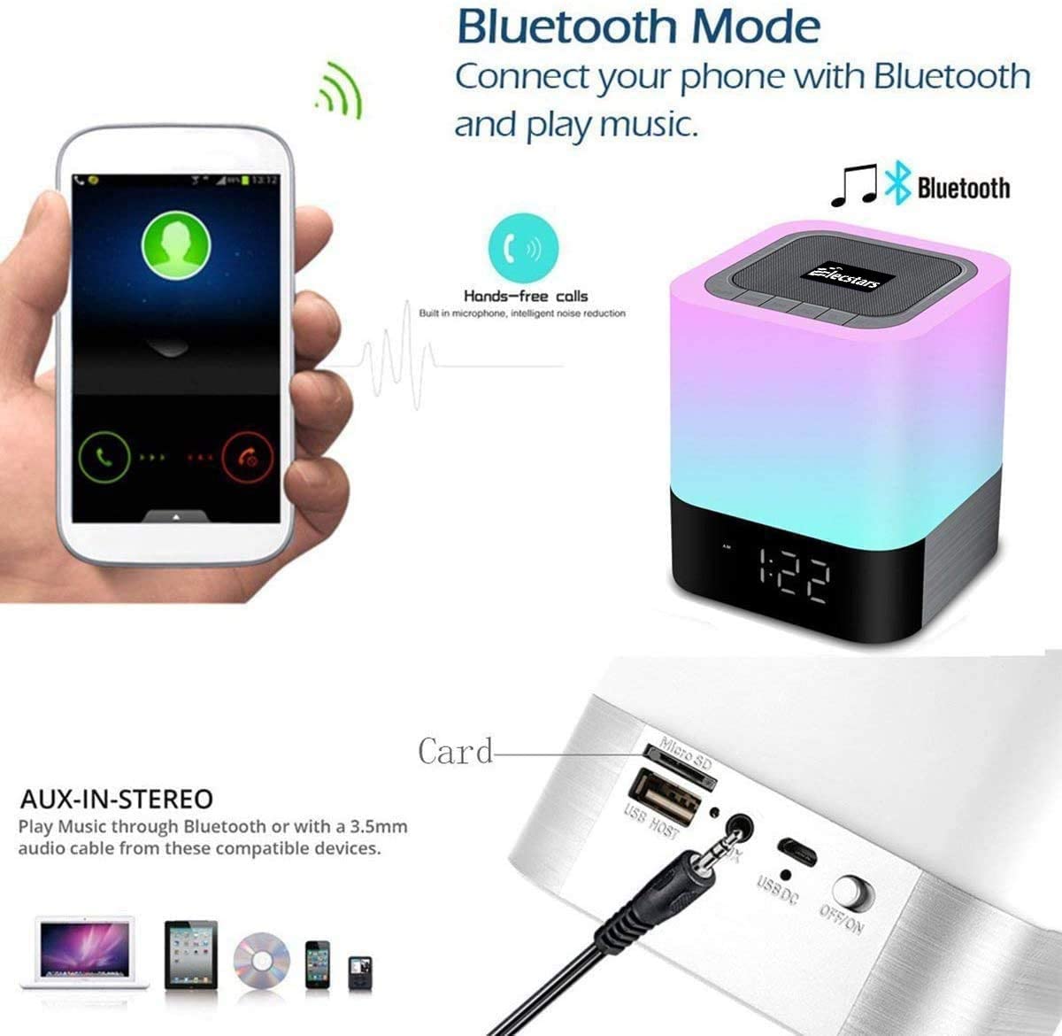 night lamp with bluetooth speaker