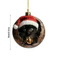 thumbnail image 3 of chaungfeng Christmas Animal Acorn Ornaments, A Animal in The Tree Hole 2D Acrylic Hanging Ornament, Cute Animal with Santa Hat for Pet Lover, Holiday Winter Home Decor Party Supplies (#08), 3 of 4