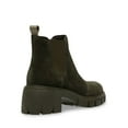 thumbnail image 3 of Steve Madden Howler Block Heel Platform Ankle Boots Olive Suede (6, Olive Suede), 3 of 6