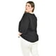 thumbnail image 3 of Blusa con detalle de moño Roman Fashion /Tallas Extras, 2657 (Negro) negro 40, 3 of 6