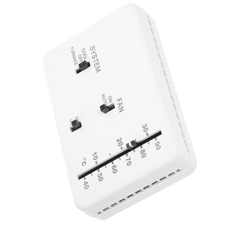 HONMEET Analog Room Thermostat White Temperature Controller for Home Heating Cooling Systems 1 Piece