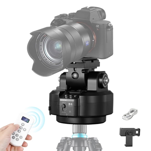 Cabezal de trípode panorámico giratorio motorizado Soonpho M6 con seguimiento facial automático