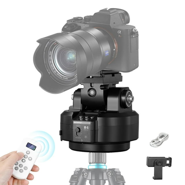 Cabezal de trípode panorámico giratorio motorizado Soonpho M6 con seguimiento facial automático