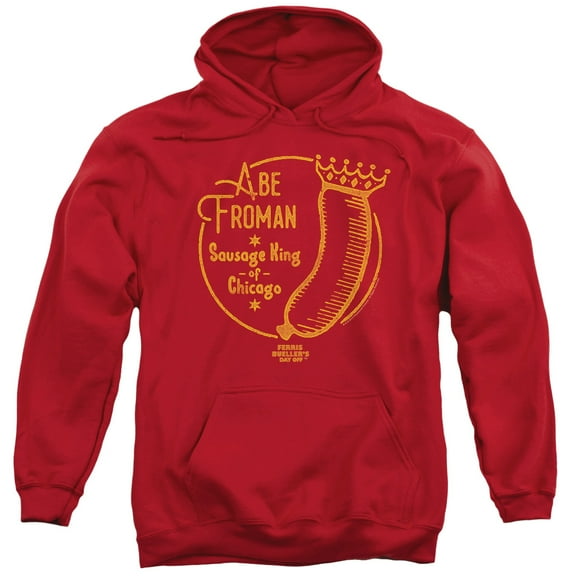 Ferris Bueller Abe Froman Adult Pullover Hoodie Sweatshirt Red