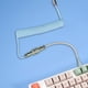 thumbnail image 4 of Pisexur Electronics - Cable USB C en espiral para teclado de juegos para hombre, cable RGB de doble funda para teclado mecánico con metal desmontable de 1,5 m, USB-C a USB-A, organizador de electróni, 4 of 8