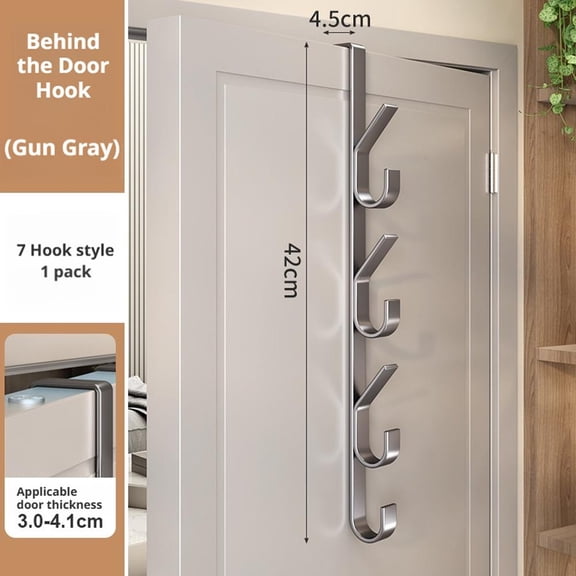QHUDLV Over The Door Hanging Hook Back of Door Type Hat Coat Hanger Metal Hook Home