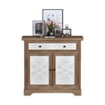 thumbnail image 4 of Homy Casa Rustic Accent Cabinet with Drawer, Carved Wood Storage Cabinet for Entryway Living Room, 4 of 8