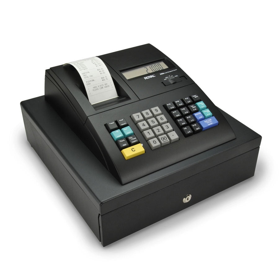 Refurbished Royal 210DX B1 Electronic Cash Register w/Dual LCD Displays 1500 PLUs/ID System - Walmart.com