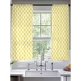 thumbnail image 2 of Yellow White Plaid Sheer Curtains 72 Inch Length 2 Panels Set, Modern Retro Geometric Checkered Voile Window Treatment Rod Pocket Curtains Sheers Drapes for Bedroom/Living Room/Kitchen 52"x72"x2, 2 of 7