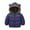 Navy, variant on TAIAOJING Baby Girls Jacket Toddler Boys Winter Coat Bear Ears Hooded With Pocket Two Sided Wear Thicken Windproof Zipper Warm Outwear Outwear Clothes 18-24 Months