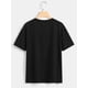 thumbnail image 2 of Chic Black T-Shirt with Pink Bow & Heart Design - Ideal Valentine's Day Gift, Women's Casual Short Sleeve Round Neck Top, Perfect for Spring/Summer, 100% Cotton Tee For Adult, Men, Women, Teen, Teena, 2 of 7