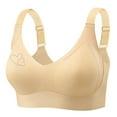 thumbnail image 5 of Dagegui Women's Bras 4X Seamless Lift Bras for Women Adjustable No Rims Gathering Underwear Full Coverage Wirefree Push Up Bra Beige, 5 of 9