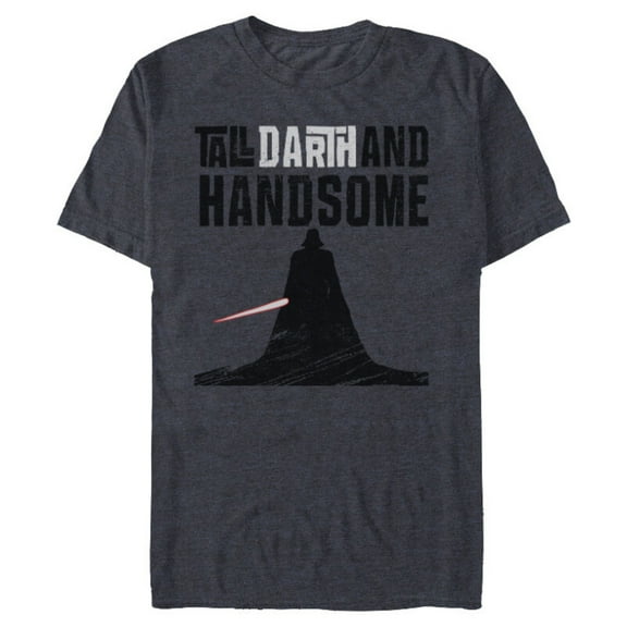 Star Wars Tall Darth and Handsome Funny - Short Sleeve Blended T-Shirt for Adults -Customized-Navy Heather