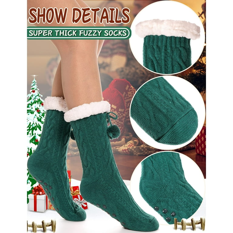 Slipper Fuzzy Socks For Women Fluffy Cozy Cabin Winter Warm Soft