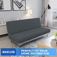 thumbnail image 2 of Stretch Jacquard Futon Cover with Elastic Bottom - Soft Sofa Bed Protector, Machine Washable, 2 of 7