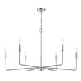 thumbnail image 4 of Polished Nickel Six Light Chandelier from the Salerno Collection, 4 of 6