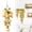 Yellow, variant on Artificial Hanging Flower Branch, Triangular Plum and Pear Blossom Single Stem for Wedding Arch Home Garden Wall Decoration, 1 Piece