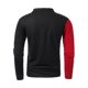thumbnail image 4 of Hombres Casual Cremallera sólida Jersey Turndown Manga larga Patchwork Camiseta Blusa Pompotops oipoqjl51072, 4 of 4